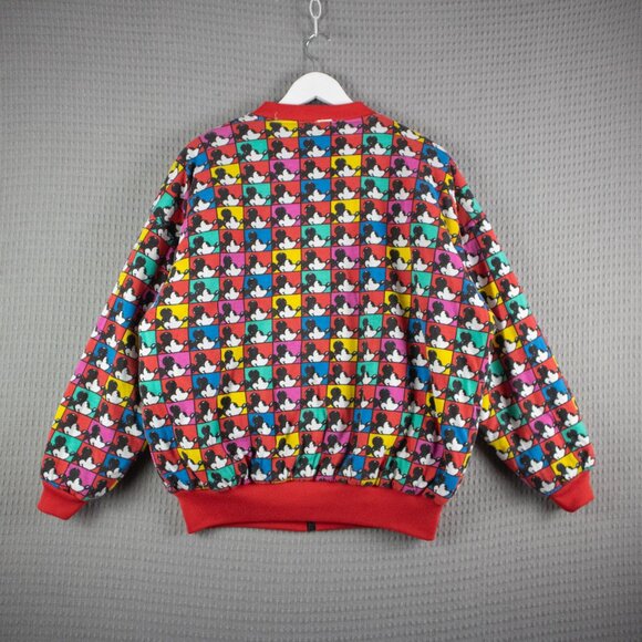 Disney Mickey Mouse Reversible Bomber Jacket Mens Medium 90s - Picture 4 of 8
